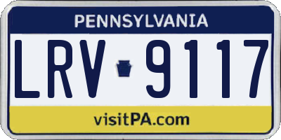 PA license plate LRV9117