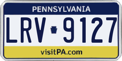 PA license plate LRV9127