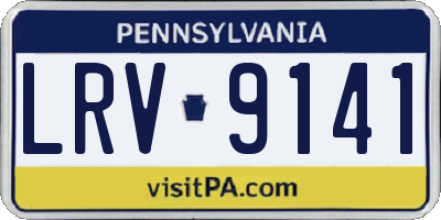PA license plate LRV9141