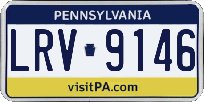 PA license plate LRV9146