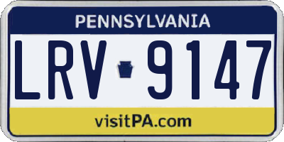 PA license plate LRV9147