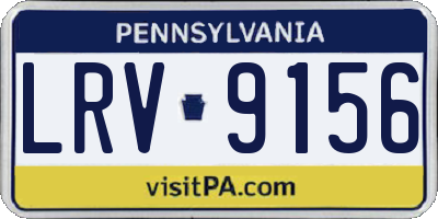 PA license plate LRV9156