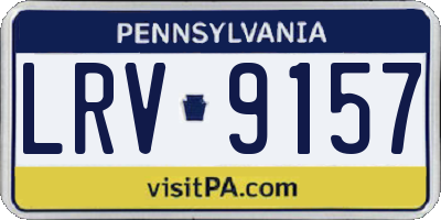 PA license plate LRV9157