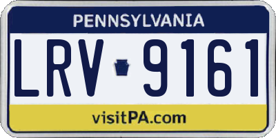 PA license plate LRV9161