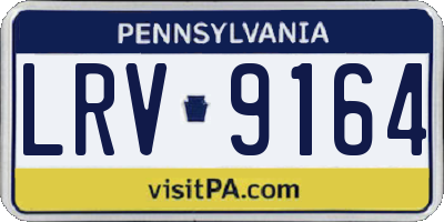 PA license plate LRV9164