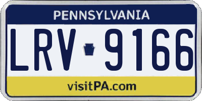 PA license plate LRV9166