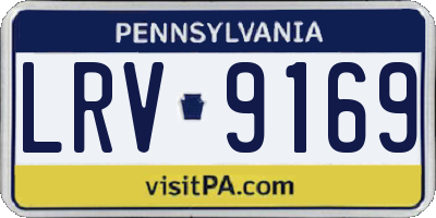 PA license plate LRV9169