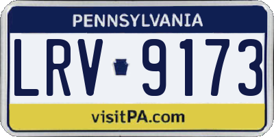 PA license plate LRV9173