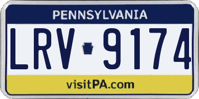 PA license plate LRV9174