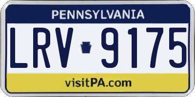PA license plate LRV9175