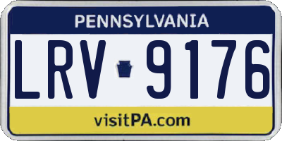 PA license plate LRV9176