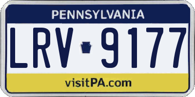 PA license plate LRV9177