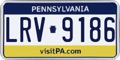 PA license plate LRV9186