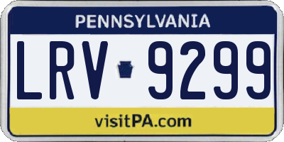 PA license plate LRV9299