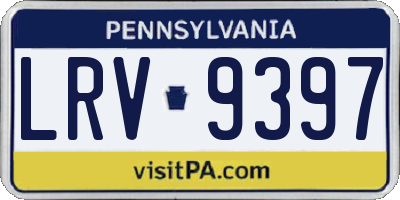 PA license plate LRV9397