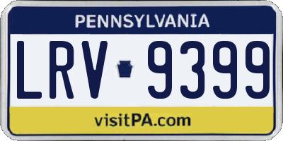 PA license plate LRV9399
