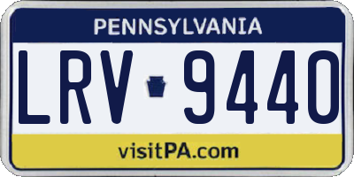 PA license plate LRV9440