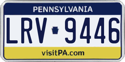 PA license plate LRV9446
