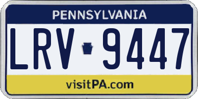 PA license plate LRV9447