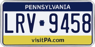 PA license plate LRV9458