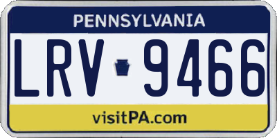 PA license plate LRV9466