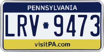 PA license plate LRV9473