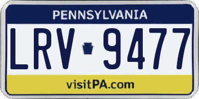 PA license plate LRV9477