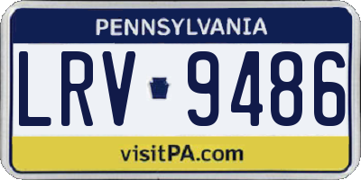 PA license plate LRV9486