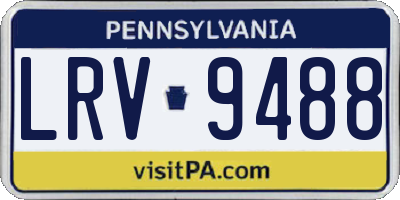 PA license plate LRV9488
