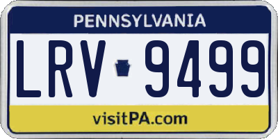 PA license plate LRV9499