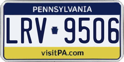 PA license plate LRV9506