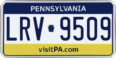 PA license plate LRV9509