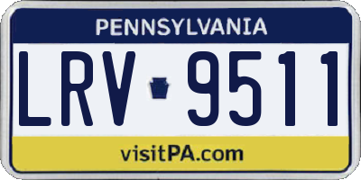 PA license plate LRV9511
