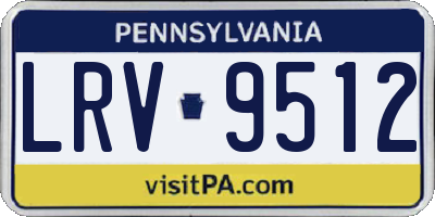PA license plate LRV9512