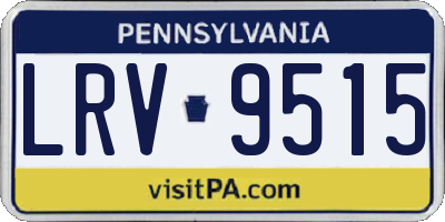 PA license plate LRV9515