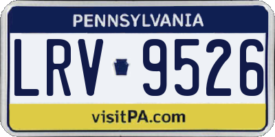 PA license plate LRV9526