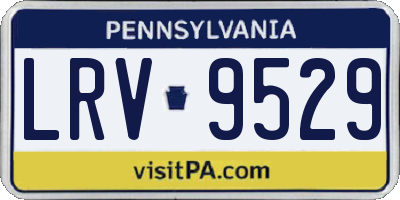 PA license plate LRV9529