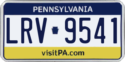 PA license plate LRV9541