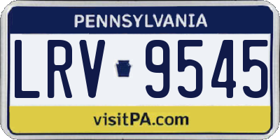 PA license plate LRV9545