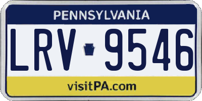 PA license plate LRV9546