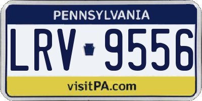 PA license plate LRV9556