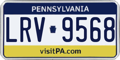 PA license plate LRV9568