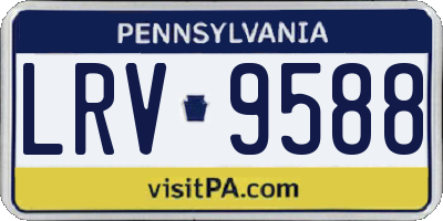 PA license plate LRV9588