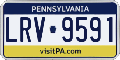 PA license plate LRV9591