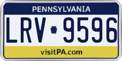 PA license plate LRV9596