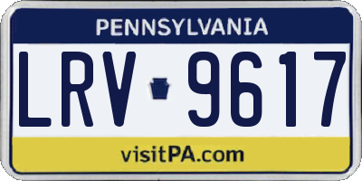 PA license plate LRV9617
