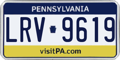 PA license plate LRV9619