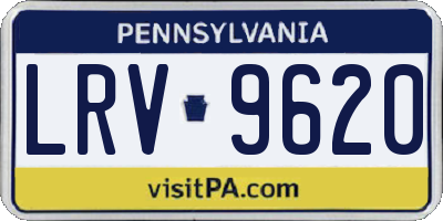 PA license plate LRV9620