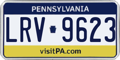 PA license plate LRV9623
