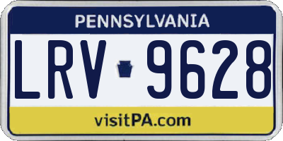 PA license plate LRV9628